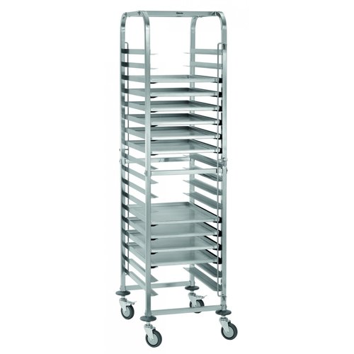  Bartscher Euronorm-Wagen | Edelstahl | 18 Gitter | Max. 80 kg 