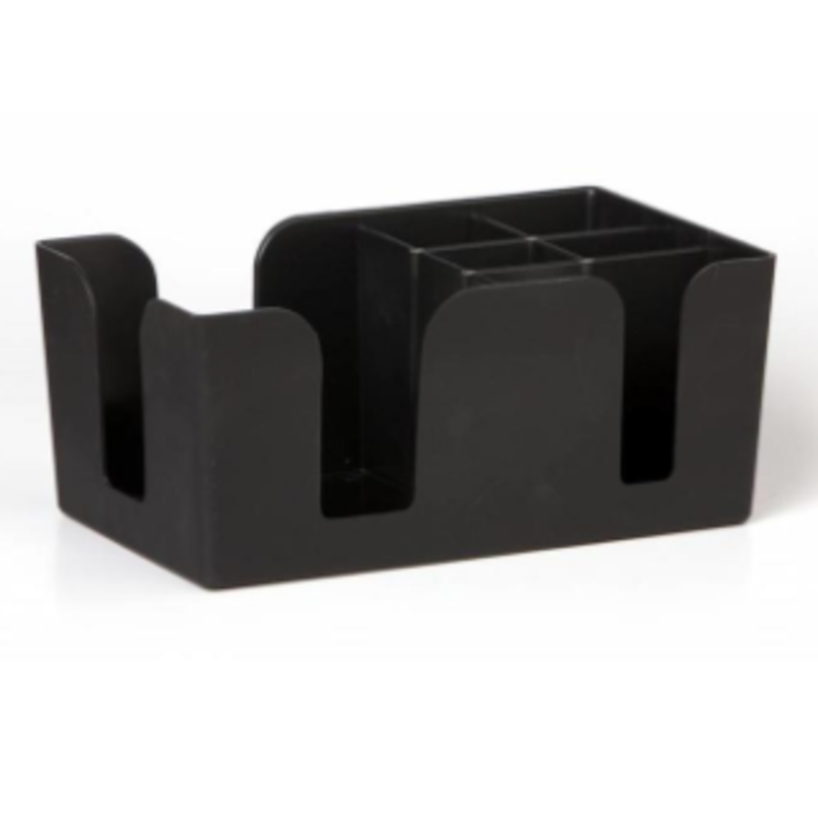 Black Napkin Holder 5 compartments