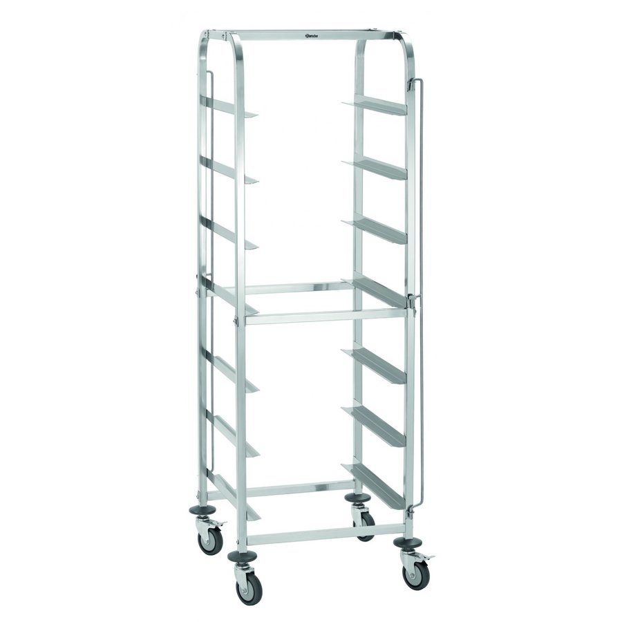 Chariot à panier de rinçage | acier inoxydable | 7 grilles | Max. 100 kg