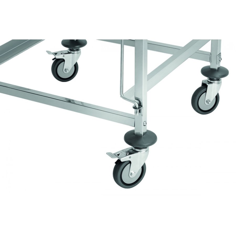 Chariot à panier de rinçage | acier inoxydable | 7 grilles | Max. 100 kg