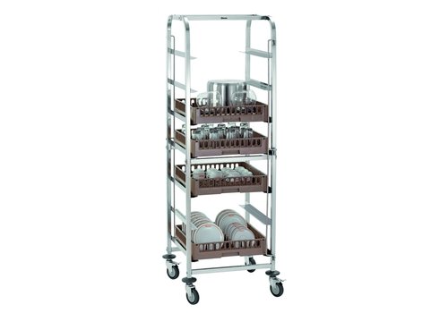  Bartscher Chariot à panier de rinçage | acier inoxydable | 7 grilles | Max. 100 kg 