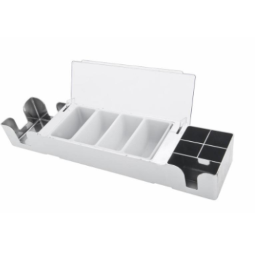  HorecaTraders Bar station | 6 compartments chromed 