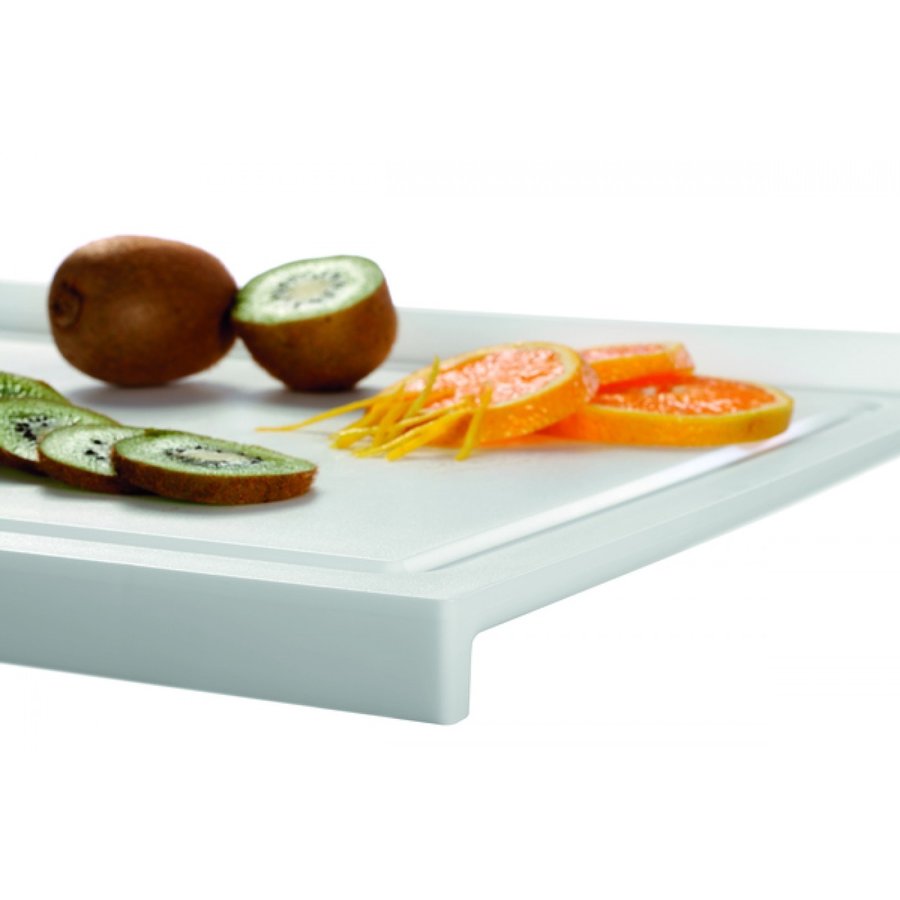 Cutting board Plastic White | With Stop edge | 480x375x45mm