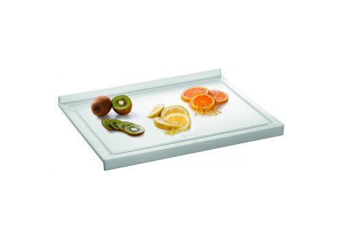  Bartscher Planche à découper | Plastique | Blanc | Avec bord d'arrêt | 480x375x45mm 