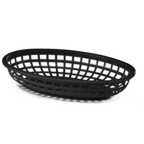  HorecaTraders Black Basket Oval 