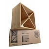 HorecaTraders Weinregal aus Holz | 24 Flaschen | 51x30x51cm