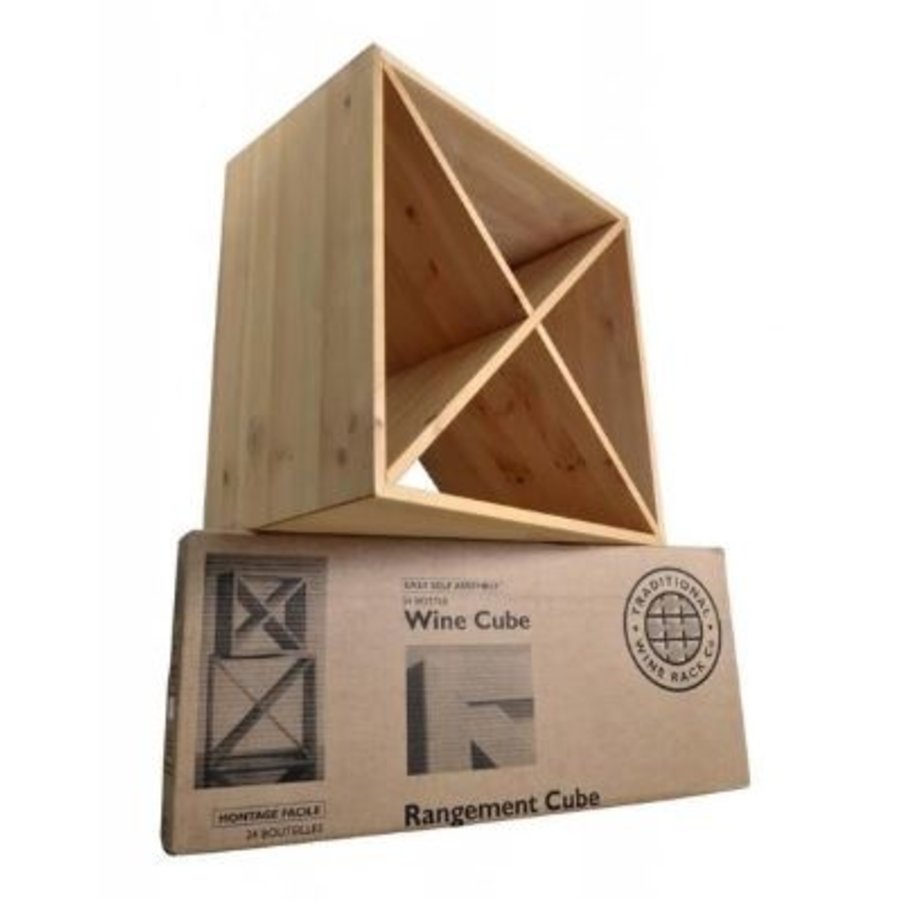 Weinregal aus Holz | 24 Flaschen | 51x30x51cm