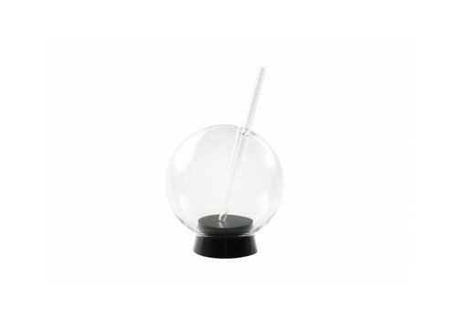  HorecaTraders Verre à cocktail | 300 ml | Incl. paille en verre 