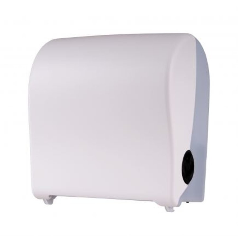 Towel roll dispenser plastic white mini