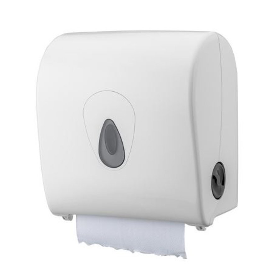 Distributeur de rouleaux d'essuie-mains en plastique blanc mini