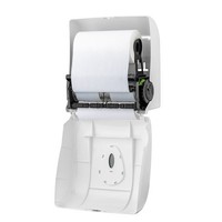 Towel roll dispenser plastic white mini