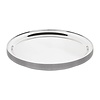 HorecaTraders Plateau rond en acier inoxydable Disponible en 3 tailles