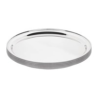 Plateau rond en acier inoxydable Disponible en 3 tailles