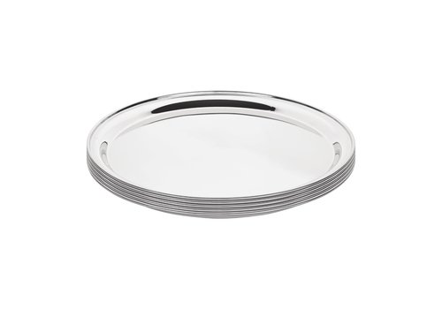  HorecaTraders Plateau rond en acier inoxydable Disponible en 3 tailles 