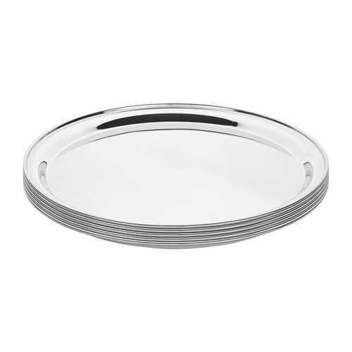  HorecaTraders Stainless steel tray around Available in 3 sizes 