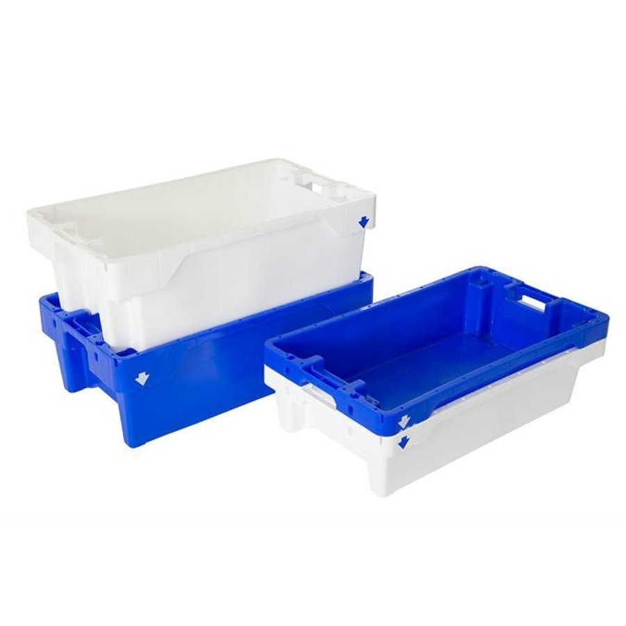 Caisse à poisson empilable 20 kg/35 l blanche