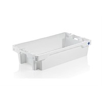 Caisse à poisson empilable 20 kg/35 l blanche