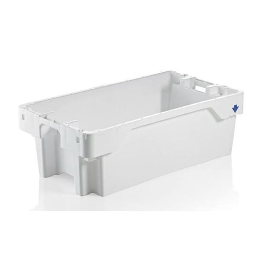 White Stackable fish crate 60 liters