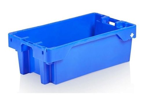 HorecaTraders Blaue stapelbare Fischkiste 60 Liter 