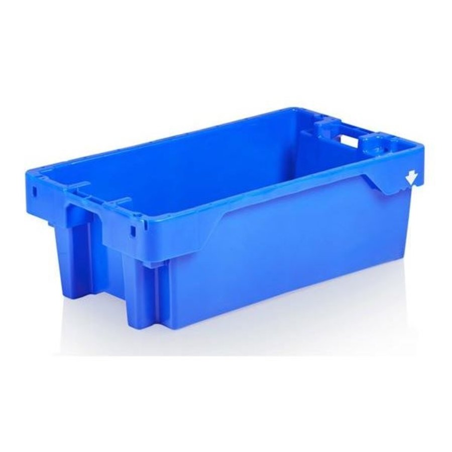 Caisse à poisson empilable bleue 60 litres