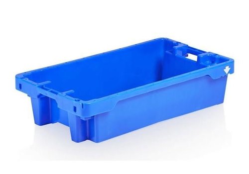  HorecaTraders Fish crate Stackable 20 KG/35L Blue 