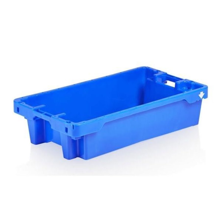 Caisse à poisson empilable 20 kg/35 l bleu