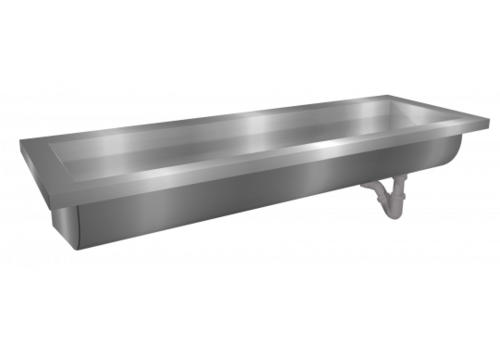  HorecaTraders Washing trough Washbasin stainless steel AISI 304 W 120 x D 40 x H 24 cm 