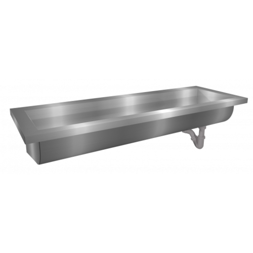  HorecaTraders Washing trough Washbasin stainless steel AISI 304 W 120 x D 40 x H 24 cm 