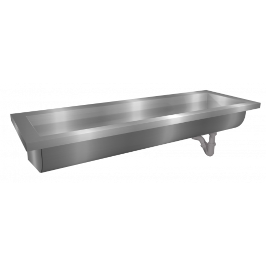 Washing trough Washbasin stainless steel AISI 304 W 120 x D 40 x H 24 cm