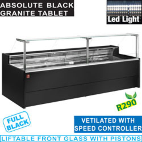  HorecaTraders Refrigerated Display Cabinet Black 