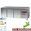 HorecaTraders Refrigerated work table | ventilated | 3 doors | 600x400 (550L)