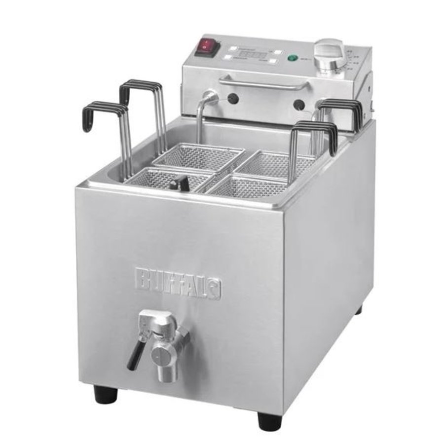 pasta cooker 8L with drain valve and timer