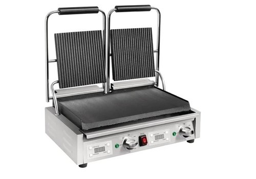  Buffalo double contact grill 2.9kW groove / smooth 