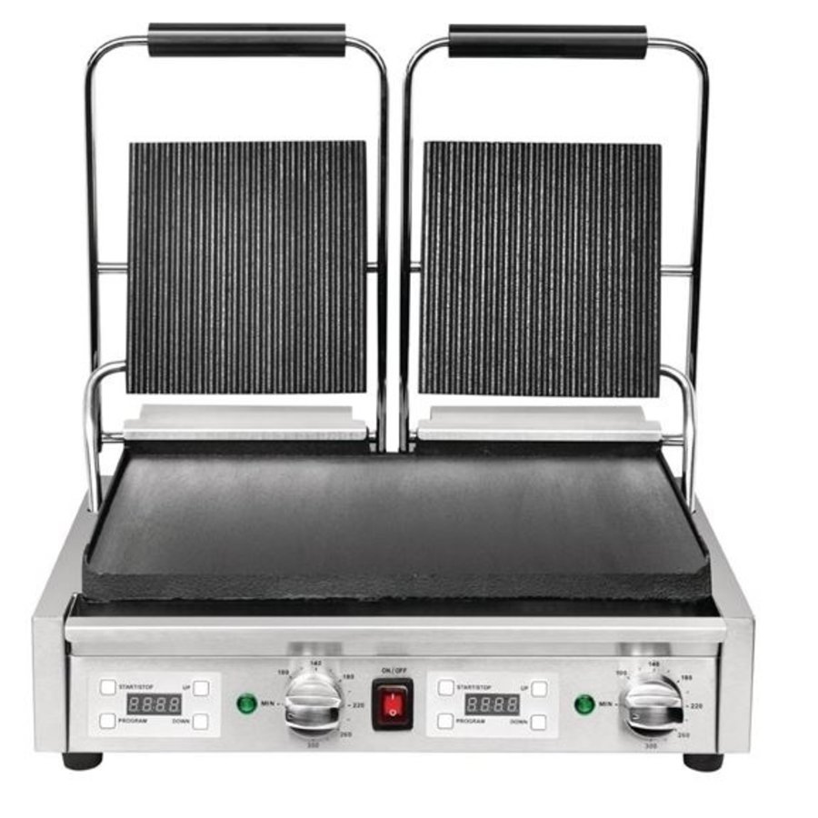 gril à double contact 2,9 kW rainure/lisse