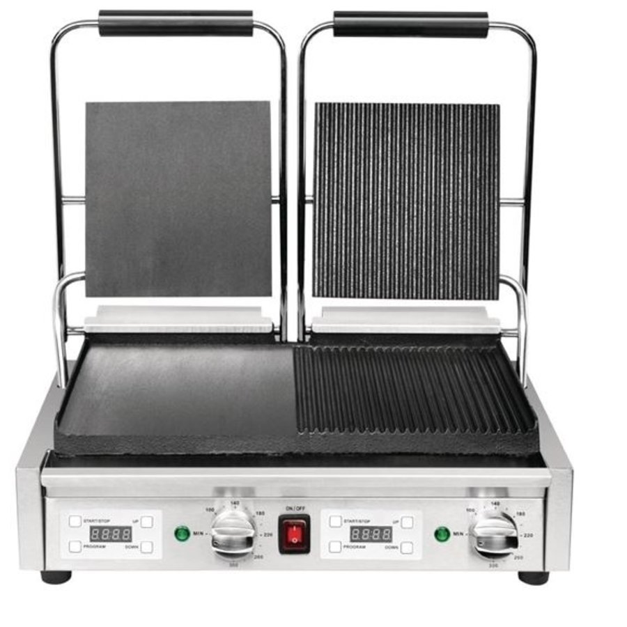 gril à double contact 2,9 kW lisse/rainuré