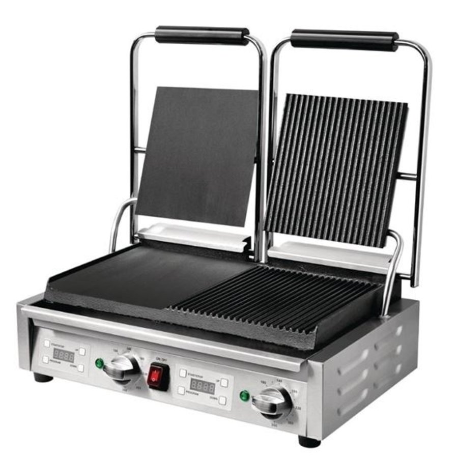 gril à double contact 2,9 kW lisse/rainuré