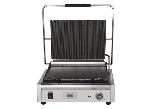  Buffalo enkele contactgrill groot 2.2kW groef/glad 