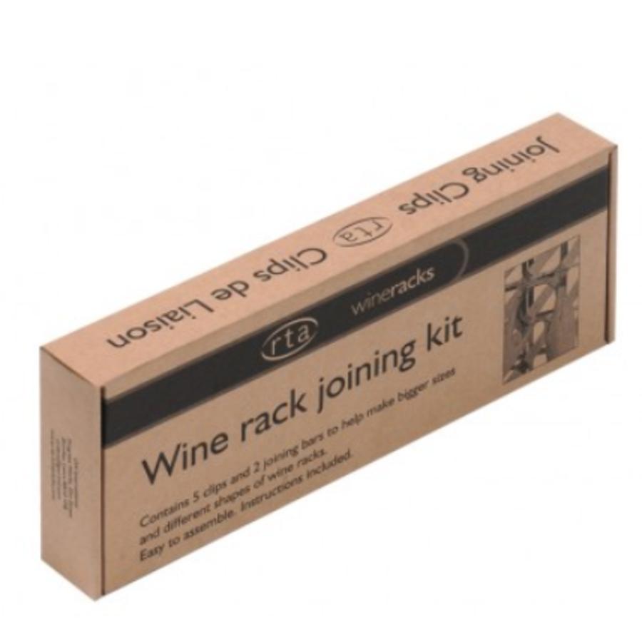 Connection clips for wine racks