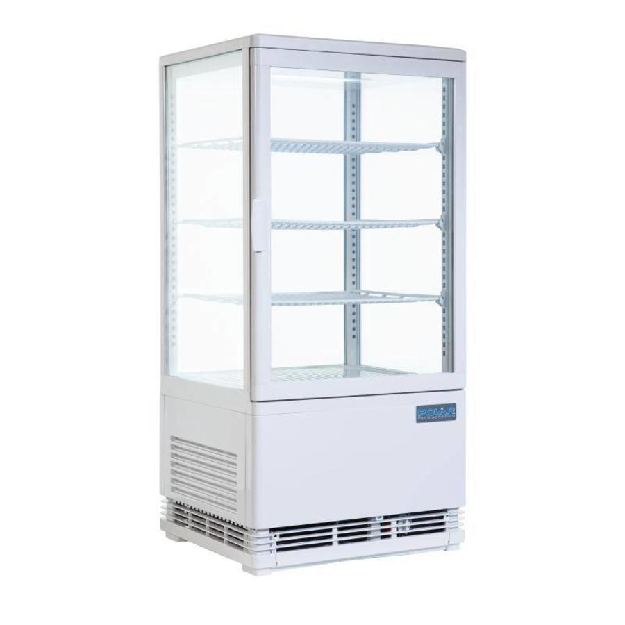 Energieeffizienter Vitrinenkühlschrank | 68L | Weiß
