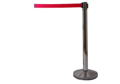  HorecaTraders Barrier post Chromed | 98 cm High | Per 2 pieces 