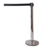 HorecaTraders Poller verchromt | 98 cm hoch | Schwarzes Fieber | Pro 2 Stück