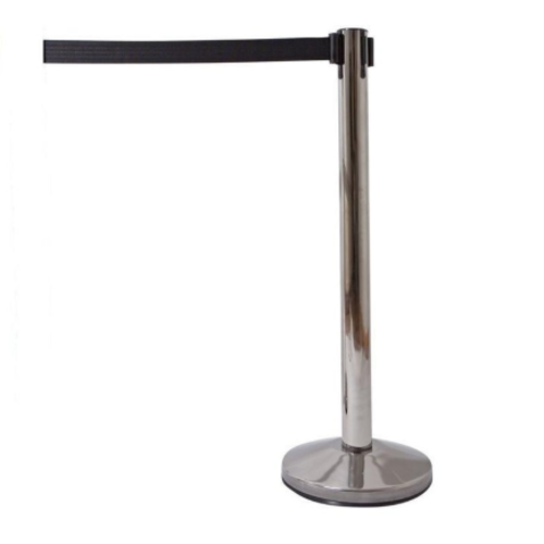  HorecaTraders Borne chromée | 98 cm de haut | Fièvre noire | Par 2 pièces 