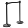 HorecaTraders Barrier post Stainless Steel | 98 cm High | Black Fever | Per 2 pieces