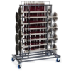 HorecaTraders Poteaux de barrière Chariot de transport | 16 bornes | 1290x760x1800(h)mm