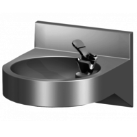 Wall mounted drinking fountain | Round | Stainless steel AISI 304