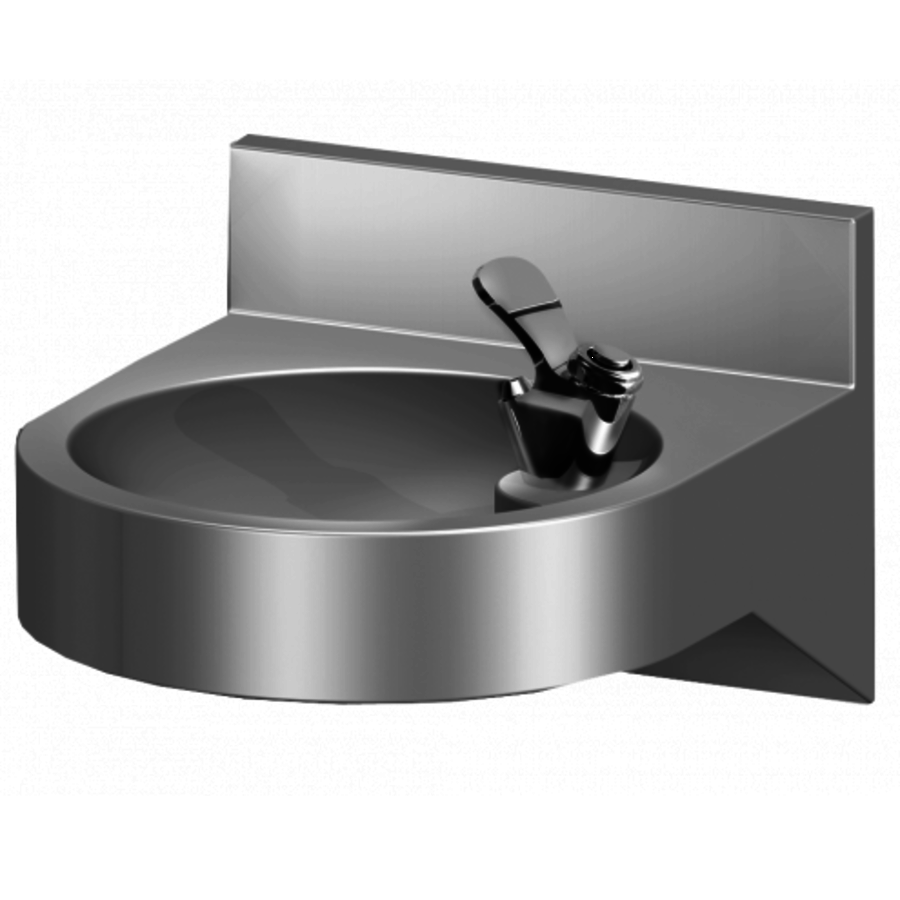 Fontaine à eau murale | rond | Acier inoxydable AISI 304