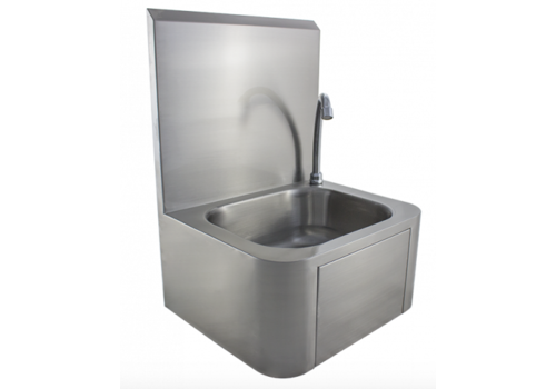  HorecaTraders Lavabo mural | Acier inoxydable AISI 304 | 400 x 340 x 555 mm 
