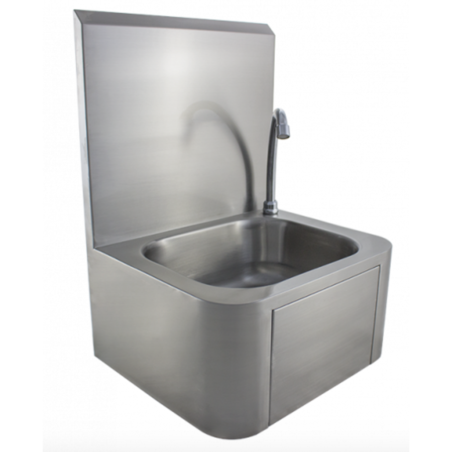 Wall-mounted washbasin | Stainless steel AISI 304 | 400 x 340 x 555 mm