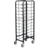 HorecaTraders Powder Coated Serving Trolley 12 Sheets | Black