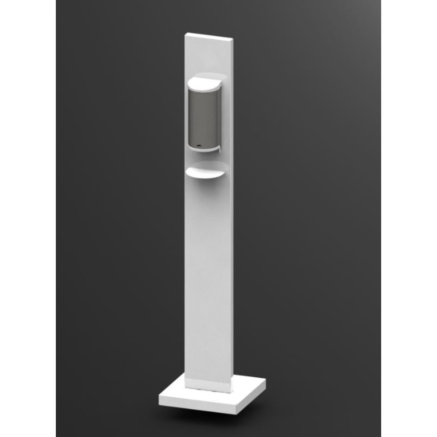 Distributeur de désinfection | Modèle debout | Blanc | 305 x 305 x 1300 mm